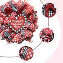 TEMPUS Valentine's Day Wreath 18 Inch Red Mesh Heart Wreath with Wood Sign and Ribbon for Indoor and Outdoor Decoration