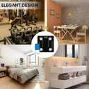 Digital Simple Scale with Led Display Practical Body Fat Scale, Bathroom Scale with Smartphone App (Black)