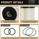6 Pack FS20083 Fuel Water Separator Filter for Cummins ISX X12 X15 Diesel Engines, Compatible with DD13 DD15 DD16 Detroit Diesel Freightliner Western Star, Replace A0000905051 PF46145