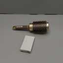 AIMIKE Round Hair Brush, Nano Thermal Ceramic & Ionic Tech, 2.1 Inch Barrel with Boar Bristles for Enhanced Texture, Golden, Hair Drying, Styling, Curling and Shine + 4 Free Clips