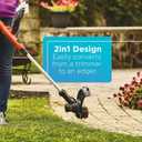 Black+Decker 40V MAX 13 Inch String Trimmer and Lawn Edger with Battery and Charger, Cordless Weed Eater with Charge Indicator, High Torque PowerDrive Technology (LST140C), One Size
