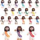 40pcs Little Jesus Figures, Multicolor Mini Figurines in Bulk, Tiny Baby Jesus Rubber Toys to Hide and Seek for Valentine's Day Gifts, Easter Egg Hunts, Sunday School Supplies, Kids & Adults