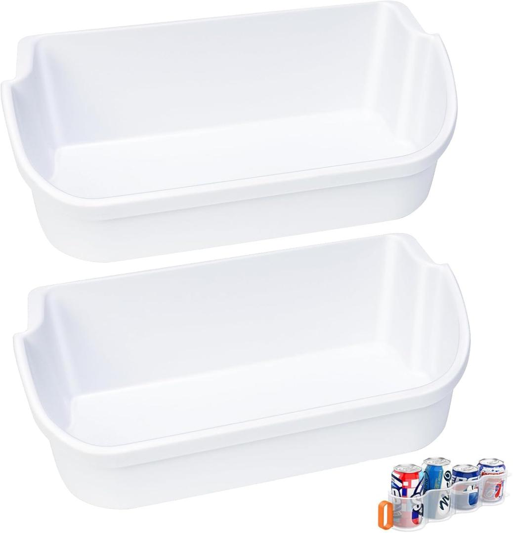 [2 Pack] UPGRADED 240356401 Refrigerator Door Bin Compatible with Frigidaire Door Shelf Replacement Parts AP2116036 Frigidaire Gallery Shelf Replacement FFHS2611PFEA FFHS2611LBRA FFSS2614QS4A Door Bin