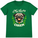 T Shirt, Cozy St. Patrick's Doggone Lucky Women's Green, Size L
