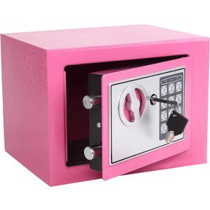 Yuanshikj Electronic Deluxe Digital Security Safe Box Keypad Lock Home Office Hotel Business Jewelry Gun Cash Use Storage (Pink) (17E)