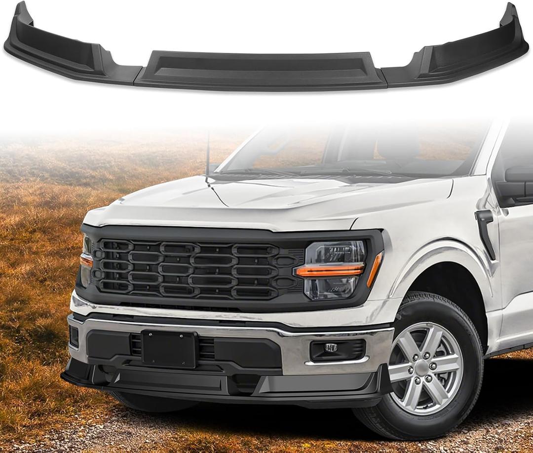 Front Bumper Lip Fit for Ford for F-150 2024-2026 Matt Black 3PCS
