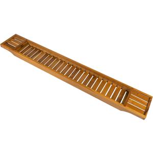 VaeFae Teak Bathtub Tray, Wooden Bath Caddy for Bathtub, Bath Tub Wood Table for Tub, 39.76" x 5.98" x 1.77"