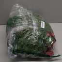 6 ft Christmas Cedar Garland with Red Bow, Artificial Lighted Pine Garlands with White Lights, Battery Operated Real Touch Artificial Faux Greenery for Stairs Holiday Indoor Outdoor Decor