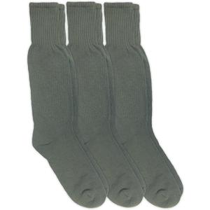 Jefferies Socks Mens Military Uniform Half Cushion Cotton Crew Boot Socks 3 Pair Pack (Shoe Size: 9-12, Foliage Green)