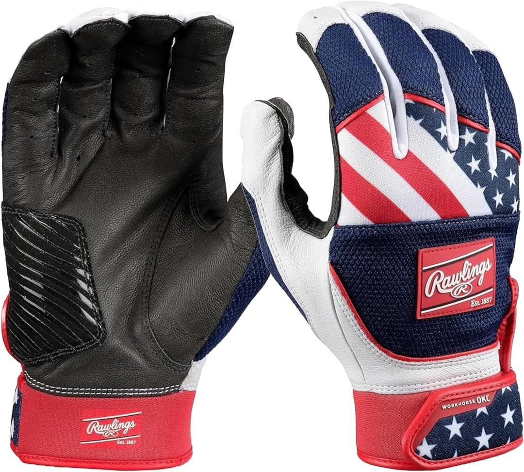 Rawlings | Workhorse OKC Fastpitch Softball Batting Gloves | Adult | Multiple Colors (Adult X-Large, USA)