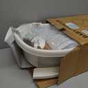 Collapsible Baby Bathtub - Large Baby Bath Tub with Thermometer & Cushion | Travel Portable Newborn Infant Bathtub | Foldable Toddler Bathtub for Baby 0 to 36 Months (Grey)