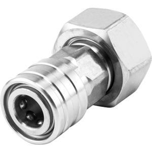Garden Hose to Pressure Washer Adapter, 3/4 GHT to 1/4 Quick Connect, Convert Water Hose to Power Washer Connector, Car Washing Nozzle & Hose Attachment, Stainless Steel, 1 Pack