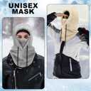 Eurzom 6 Pcs Ski Mask Balaclava for Women Men Warm Winter Fleece Face Mask Hooded Scarf for Cold Weather (Black, Beige,light Gray)
