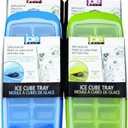 Joie Standard Ice Cube Tray, Covered and Stackable, No-Spill Removable Lid, Pop Open Door for Easy Refills, Keeps Ice Fresh, Freezer Durable, Dishwasher Safe, Colors May Vary