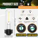 4 Pack Solar Light Replacement Bulbs Warm White 3000k 0.5w DC 3v Solar Bulbs for Outside Garden Yard Patio Pathway Landscaping