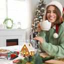 2 x Colingmill 24 Pcs Christmas Gingerbread PVC Gift Bags Bulk with Handles Treat Candy Goodies Clear Bags 6.3 x 5.9 x 2.8 Inch for Xmas Decoration Holiday Gingerbread Party Favors Supplies (Brown)