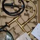 Kohler K28356-2MB Edalyn by Studio McGee 1.5 GPM Widespread Bridge Kitchen Faucet - Includes Side Spray Vibrant Brushed Moderne Brass