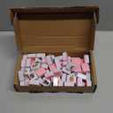 GRACIAS 2 Players Mahjong Block Set for Adult, Mahjong Tile Game with 66 Premium Pink Tiles(30mm) Animal and Food Pattern, Portable Mahjongg Set with A Carry Bag