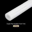 2pcs Pipe Insulation Foam Tube 1-3/16" ID x 2-3/8" OD 3ft Heat Preservation Foam Pipes [for Copper Water Pipe Freeze Protection] - 30mmx60mm/White