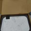 Yew & Tulip 14" x 8.5" Natural Marble Tray for Kitchen, Bathroom, Living Room – Serving/Decorative Vanity Tray for Jewelry, Candles, Decor (Carrara White)