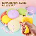 4PCS Glitter Dumpling, Dumpling Squishy, Mega Rainbow Dumplings, Cute Anxiety Relief Fidget , Soft Squeeze Decompression Dough for AdultsSmall