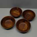 AIDEA Acacia Wooden Serving Bowls, 7 Inch Set of 4 for Salad, Soup, Noodle and More