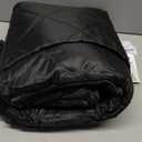 Magnetic Thermal Insulated Door Curtain Fit 64"x80" Door, Curtain Itself Size 66"x81", Thicken Made of Oxford and Cotton Insulated Cover for Winter Sliding, Patio, Black, Minimalism