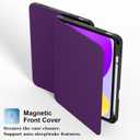 Supveco Case for iPad (A16) 11th Generation 11 inch (2025),iPad 10th Generation 10.9 inch (2022) with Pencil Holder-[Auto Wake/Sleep],Premium Folio Stand Case with Soft TPU Back Cover-Pure Violet