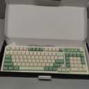 AULA S99 Gaming Keyboard, Wireless Computer Keyboards, Tri-Mode Bluetooth/2.4GHz/USB-C Custom Creamy Keyboard with Number Pad, RGB Backlit Media Knob Cute Programmable Keyboard for PC Gamer - Green