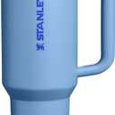 STANLEY Quencher ProTour Flip Straw Tumbler with Leakproof Lid 40 oz | Built-In Straw & Handle | Cupholder Compatible for Travel | Insulated Stainless Steel Cup | BPA-Free | Blue Sky