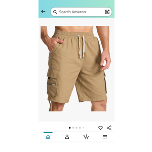 Mens Cotton Cargo Hiking Shorts with Multi Pockets Summer Outdoor Work Casual Shorts S