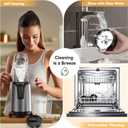 TECKNET 25000RPM Personal Blender for Smoothies, 1000W Smoothie Blender, Portable Small Blenders for Protein Shakes, Puree & Coffee, Self-Clean Countertop Smoothie Maker, BPA-Free To-Go Cups 17oz&10oz, Gray