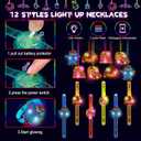 24Pcs Thanksgiving Party Favors Bulk, 8 Rings, 8 Necklaces, 8 Bracelets, Glow in The Dark Thanksgiving Party Supplies, Pumpkin Exchange Gift Set Goodie Bag Fillers