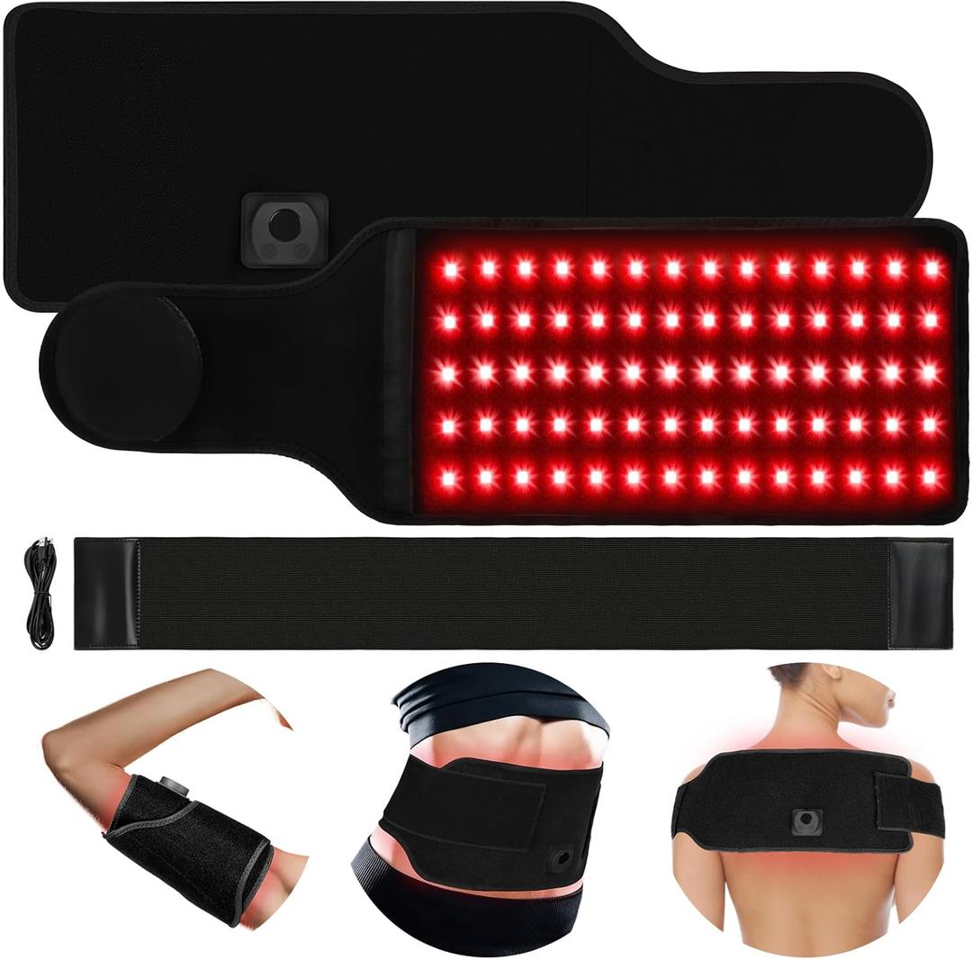 22.1 x 7.1 Body Red Light Therapy Mat, Eligible Red Light Therapy Blanket, 70pcs 2in1 LEDs(660nm& 850nm) with Extension Belt