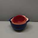 BoxedHome Classic Mixing Bowl Set, BPA Free Plastic, Microwave and Dishwasher Safe, 4.5 quarts (Pink/Blue)