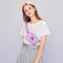 6 7 8 9 10 11 12 Year Old Girl Gifts Personalized Birthday Gifts for Her Sister Daughter Initial Crossbody Bag Fanny Pack Purse for Teen Girl Gifts Trendy Stuff Preppy Stuff (Lavender-N)