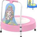 LANGXUN Baby & Toddler Toys, Mini Toddler Trampoline, Birthday Gifts for Baby Toddler Boys & Girls, Toddler Gift Ideas, Indoor Outdoor Trampolines for Kids Ages 6 Months to 4 Years