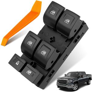 Power Window Switch Fit for Chevy Silverado 1500 (2014-2019), Chevrolet Silverado (2015-2019) & GMC Sierra 2500 HD 3500 HD Front Driver Side, Replaces 23427098 DWS1778
