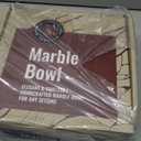 Gusto Nostro 8" Luxury White Marble Decorative Bowl for Coffee Table - Elegant Modern Fruit Bowl for Kitchen Counter - Heavy Stone Entryway Catch all for Keys, Jewelry, Potpourri Holder - Medium Size