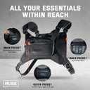 MVRK Water Resistant Running Vest Chest Pack, Phone Holder for Running, Lightweight Training Pack with Reflective Detail