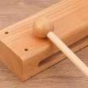 2 Set Solid Wood Rhythm Block with Mallet - Durable Musical Percussion Instrument, Fit for Musical Wood Block for Adults - Versatile Hand Percussion with Natural Acoustic Resonance