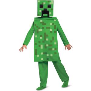 Minecraft Creeper Jumpsuit Classic Child Costume (S (4-6))