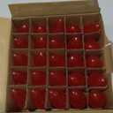 AJONIAM C9 Led Replacement Christmas Light Bulbs, 25-Pack C9 Shatterproof Led Bulbs with E17 Candelabra Base for Christmas String Lights, Waterproof & Dimmable Christmas Village Bulbs - Red