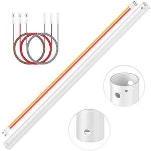 36 Inch Ceiling Fan Downrod with 6 x 18-AWG Wires,Ceiling Fan Extension Rod 1 Inch Outer Diameter, Improves Airflow,Suitable for Various Ceiling Fans(White, No Threaded)