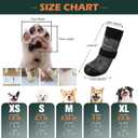 EXPAWLORER Dog Socks to Prevent Licking Paws with Grippers for Hardwood Floors Anti Slip, Traction Control Dog Shoes Booties Boots & Paw Protectors for Small Medium Large Senior Dogs Cold Winter S (Black Mixed)