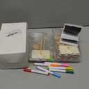 20PCS Wood Mini Chalkboard Sign and Replacement Stickers, Food Labels for Party Buffet,Blackboard for Message Board Signs,Weddings Place Cards, Birthday Party