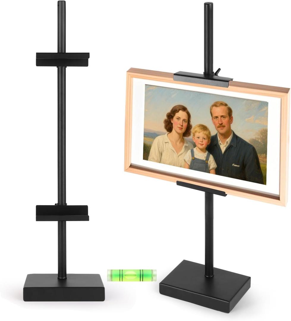 Adjustable Tabletop Easel Stand for for Picture Frames Up to 16", Picture Easels for Display, Picture Frame Holder Stand, Adjustable Art Easel. (Black,18inch)