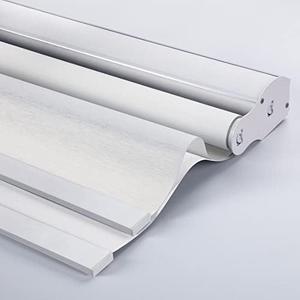 Zshine Day and Night Dual Layers Manual Safe Cordless Polyester Roller Blinds Shades Suitable for Home, Office, Hotel, Club, Restaurant, Cinema Windows Pure White 82010G