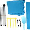 Outdoor Sun Shelter Canopy Tent Medium Multi-Functional Beach Mat for Camping Fishing Picnics Easy Setup Durable Uv Protection Accessories Blue