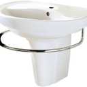 American Standard 0044.000.020 Ravenna Semi-Pedestal Sink Leg, White, 13.875 X 8.75 X 13.75 Inches